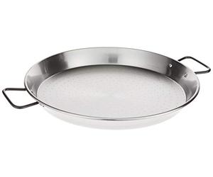 Garcima Poêle à Paella en Acier Poli, Gris, 40 cm, Lot de 6