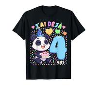 Garçon 4e Anniversaire Cadeau 4 Ans Panda T-Shirt