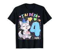 Garçon 4e Anniversaire Cadeau J'Ai Déjà 4 Ans Loup T-Shirt