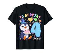 Garçon 4e Anniversaire Cadeau J'Ai Déjà 4 Ans Manchot T-Shirt