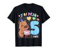 Garçon 5e Anniversaire Cadeau J'Ai Déjà 5 Ans Capybara T-Shirt