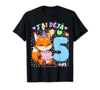 Garçon 5e Anniversaire Cadeau J'Ai Déjà 5 Ans Renard T-Shirt