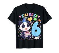 Garçon 6e Anniversaire Cadeau 6 Ans Panda T-Shirt
