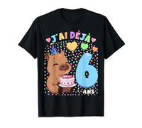 Garçon 6e Anniversaire Cadeau J'Ai Déjà 6 Ans Capybara T-Shirt