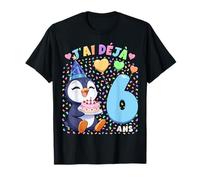 Garçon 6e Anniversaire Cadeau J'Ai Déjà 6 Ans Manchot T-Shirt