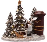 Garçon alignant des lettres avec scène d'arbre Ornement WD2518 (Taille unique) (Blanc)