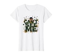 Garçon Camo Cant See Me Playful Hide and Seek Adventure T-Shirt, Femme, Blanc, L