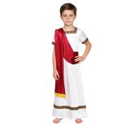 Garçon Costume Chevalier Guerrier Royal Dieu Grec Toge Robe De Romain | Toga Grecque Maxi,Robe Romaine,Drapé Côtelé Coloré Et Froncé,Décoration Broderie En Finition,Tunique Satin Soyeux,Événements