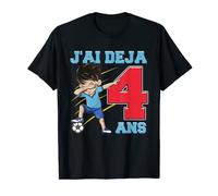 garçon de football j'ai déjà 4 ans Drapeau Français T-Shirt