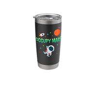 Garçon Fille Astronaute Space Age Planet Rocket Ship Occupy Mars Gobelet isotherme en acier inoxydable double paroi