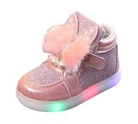 GarçOn Fille Chaussures De Course Tennis 7 Couleurs LED LumièRe Cartoon De Lapin Baskets Mode Mixte Enfant Running Sneakers