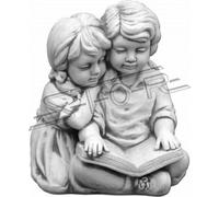 Garçon & Fille Lire Décoration Jardin Enfants Figure Statue Sculpture Nouveau