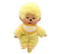 Garçon Jaune | 13 cm | Kiki | Monchhichi Poupée Couleur | avec Bavoir Jaune