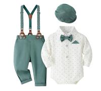 Garçon, Petit Gentleman Élégant Pour Bébé, Déguisement Avec Chapeau Et Bretelles Pour Anniversaire Ou Baptême, Idéal Pour Les Weekends
