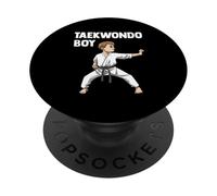 Garçon Pratiquant Le Taekwondo Arts Martiaux Combattant De PopSockets PopGrip Adhésif