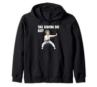 Garçon Pratiquant Le Taekwondo Arts Martiaux Combattant De Sweat à Capuche
