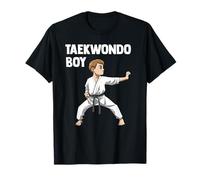 Garçon Pratiquant Le Taekwondo Arts Martiaux Combattant De T-Shirt