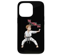 Garçon Pratiquant Le Taekwondo, Combattant d'arts Martiaux Coque pour iPhone 13 Pro
