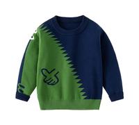 GarçOn Pull en Tricot Imprimé Animal Col Rond 1-5 Ans, Manches Longues Doux Confortable Automne Et Hiver Thermique DéContracté Quotidien Maison ExtéRieur VêTements pour Enfants