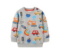Garçon Pull Sweatshirt Vêtements pour Garçons Enfants Sportswear Citrouille en Coton Jumper Pullover T Shirt Manches Longues Col Rond Gris Atomne Hiver Taille 6-7 Ans 7T Action de grâces Noël Cadeaux