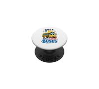 Garçon Qui Aime Les Bus - Amant de Bus PopSockets PopGrip Adhésif