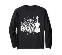 Garçon Qui Joue du Violon Passionné de Violon Violoncelle Manche Longue