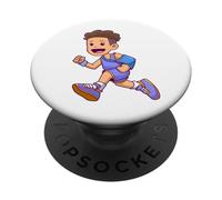 Garçon Sportif avec Bras plâtré - Coureur PopSockets PopGrip Adhésif
