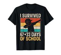 Garçons auxquels J'Ai survécu 67 33 Jours d'école drôle 100e T-Shirt