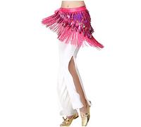 Garçons Bonnet Écharpe Ensemble de Style Extérieur Hanche Costume Jupe Ventre Glands Écharpe Femmes Danse Paillettes Perles Ceinture Enveloppante Homme Jupe de Marche, g, taille unique