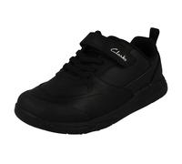 Garçons Clarks Fermeture Crochet et Boucle École Chaussures Steggy Stride K