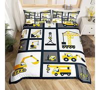 Garçons Construction Parure de lit 140 x 200 cm Enfants Dessin animé Machine Camion Housse de couette pour filles Adolescents Chambre Chantier de construction Voiture Véhicule Décor Literie Lits