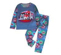 Garçons Ensembles de Pyjama Enfant Ensemble Pyjamas pour Enfants Garçon Manches Longues Coton 2 Pieces Classique Tee Shirt Mignonne Dinosaure Tracteur et Jeunes