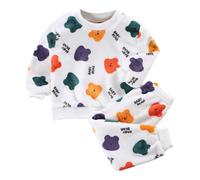 Garçons Ensembles de Pyjama Hiver Confortable décontracté élastique Vêtements de Nuit Loungewear Chaud Automne Hiver Printemps Loisirs Ensembles Fille Peluche Loungewear