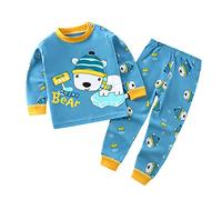 Garçons Ensembles de Pyjama Solides Manches Longues Tenues Ensemble Pyjamas Kawaii d'été Hauts et Pantalon Ado Détente Vêtements Maison