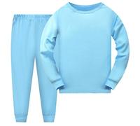 Garçons Ensembles de Pyjama Solides Manches Longues Tenues Ensemble Pyjamas Unisexe Confortable et Doux Hauts Pantalon Dinosaure Requin Voitures vêtements Nuit