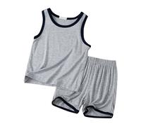 Garçons Ensembles de Pyjama té Loungwear Hauts et Pantalon Unisexe Confortable Doux Vêtements Maison Basique Tenues pour Enfants 8-18 Ans