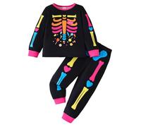 Garçons Ensembles de Pyjama Tenues Ensemble 2 pièces Coton Doux Confortable Vêtements Détente Unisexe et Tee Shirt Manches Longues Mignonne Dinosaure Tracteur Maison