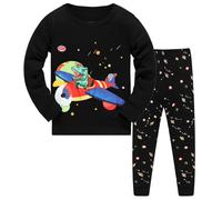 Garçons Ensembles de Pyjama Vêtement Nuit Enfant Manches Longues Ensemble Pyjamas 2 Pieces Classique T Shirt Tops et Pjs Shorts Peints La Main Vêtements Maison