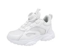 Garçons Et Filles Printemps Été Et Automne Maille Respirant Boucle Rotative Lacets Réglables Chaussures De Sport Décontracté Enfant Nous, blanc, 32 EU