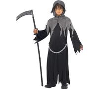 Garçons Faucheur Déguisement Costume Halloween Phantom Mal Effrayant Robe Neuf