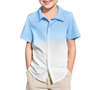 Garçons Filles Ados T-Shirt Chemise habillée Enfant Classique Tee Shirt Uniforme Scolaire de Coton Manches Courtes, Haut Simple Formelle Sport décontracté