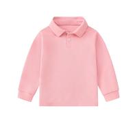 Garçons Filles Ados T-Shirt Polo Garcon uni Manches Longues Patchwork vêtements Uniforme Scolaire de Coton Courtes, Haut Simple Respirant t-Shirts Casual pour et
