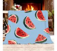 Garçons Filles Plaids Polaire 180x200 cm Imprimé PastèQue de Dessin Animé Moelleuse Couverture Plaid pour Canapé et Lit, Bleu Clair Décorative Couverture Lit 2 Personnes en Flanelle Douce et Chaude