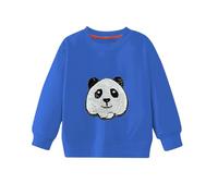 Garçons Filles Pull Printemps Multicolore Paillettes Grands Enfants Manches Longues Loisirs Enfants Dessin Animé Panda Motif Tigre Pull de Sport Garçons, bleu, 4-5 ans