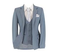 Garçons Formel Mariage Costume Gris Clair 6 pièces Page complète Ensemble de Tenue garçon Taille 12 années