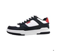 Garçons Levis Baskets John SE -8 Textile Fermeture velcro Plat - black/white/red 0230 37