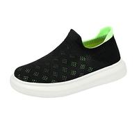 Garçons Maille léger Respirant Mode Chaussures décontractées Baskets sans Lacet Chaussures de Sport en Plein air Chaussettes Blanches pour Nouveau-né