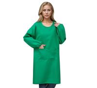 Garçons Maillot de corps Tablier de cuisine pour femme avec grandes poches, manches longues, tablier pour cuisiner, pâtisserie, nettoyage, travail, tabliers de cuisine, tabliers de cuisine, barbecue