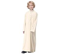 Garçons Musulmans Thobe Arabe Thobe Caftan Manches Longues Bouton en Bas Arabe Islamique Moyen-Orient Dubai Enfants prière Abaya Robe