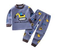 Garçons Pyjamas À Manches Longues, Ensemble 2 pièces garçon Confortable décontracté vêtements détente Tout-Petits Enfants 2 à 8 Ans Tissu Doux Maison Quotidien col Rond élastique
